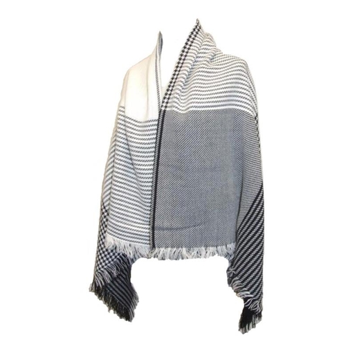 693 - 11 Scarves, Black & White Shawl & 2 Pashminas (14)