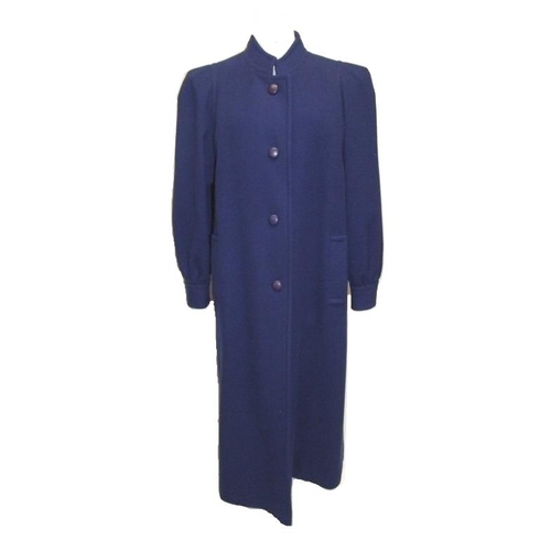 701 - Ladies Aquascutum Blue Wool Coat, approx. size 14