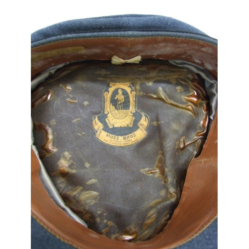 716 - RAF Officers Cap with ERII cloth badge, labelled to interior Moss Bros of Covent Garden