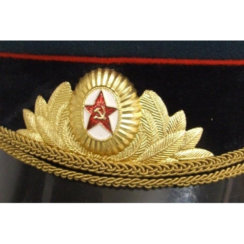 718 - Chinese Red Army Cap & Soviet USSR Russian Military Army Peaked Cap (2)