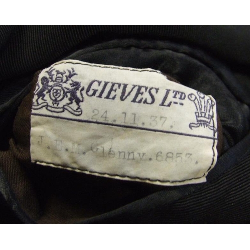 733 - Gieves Ltd. 1930s Black Wool Tail Coat, labelled 24.11.37, approx. 20