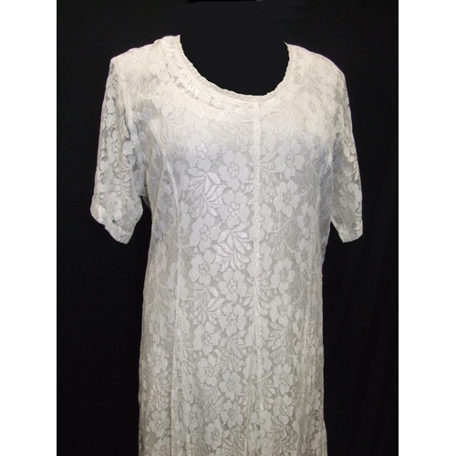 734 - First Avenue Cream Lace Dress size 14