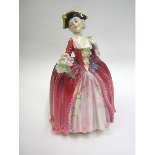 325 - Rare Royal Doulton Figurine 'Camille' HN1586 red, pink & cream, designer L Harradine 1933 - 1949 (a/... 