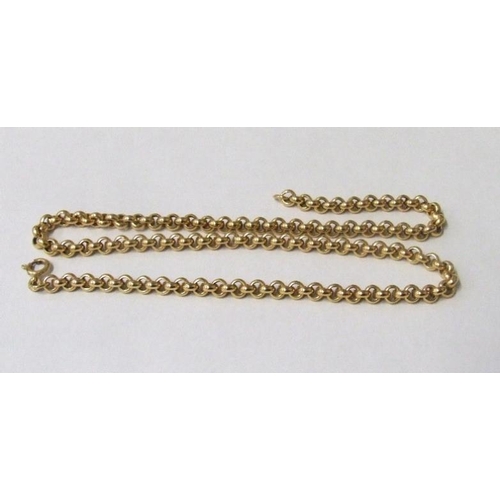 224 - 9ct Gold Belcher Link Necklace with bolt ring, approx. 18