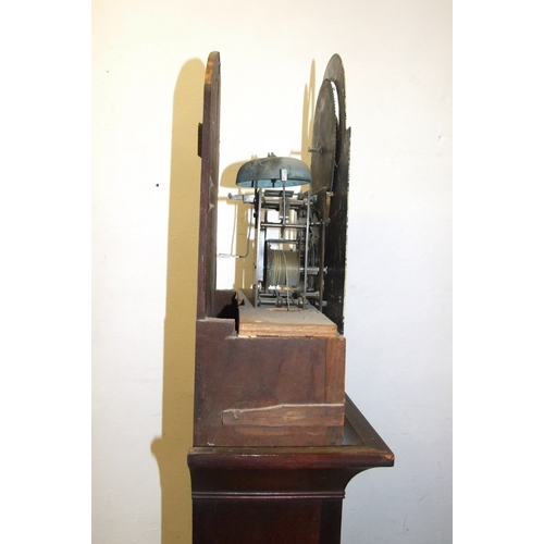 155 - Mahogany Cased 8 Day Longcase Clock by Edmund Weight Dursley, painted dial with quadrants depicting ... 