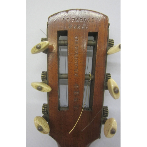 313 - Late C19th Banjo by JE Dallas 415 Strand WC, No. 4157, mahogany neck, ebony back with rosewood surro... 