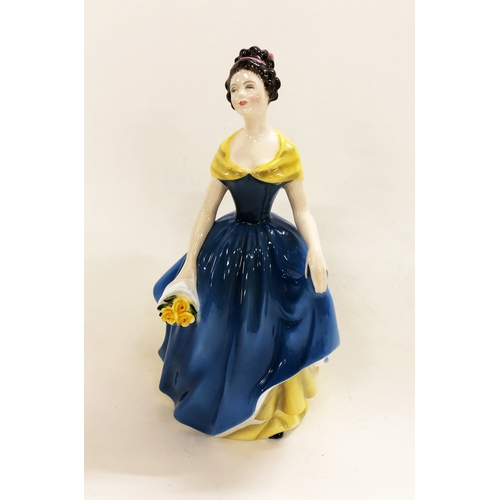 302 - Royal Doulton Figurine 'Melanie' HN2271 blue/yellow, designer M Davies 1965 - 1981