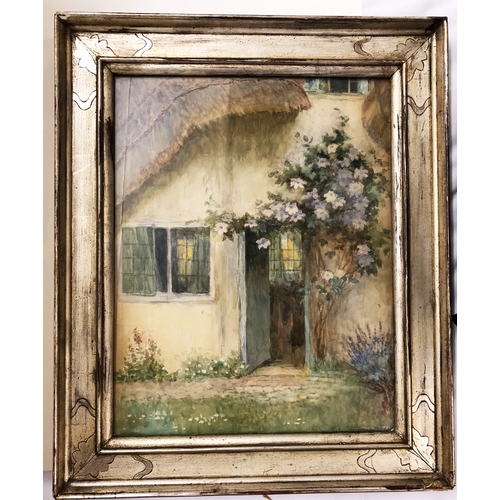 182 - Late C19th/Early C20th Watercolour 'A Cottage In Blusbury?' by Helen Howard Margetson born 1860, exh... 