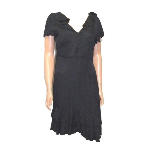 758 - Chelsea Girl Black Velvet Cocktail Dress size 12 & Red Herring & Red Herring Black Dress size 12 (2)