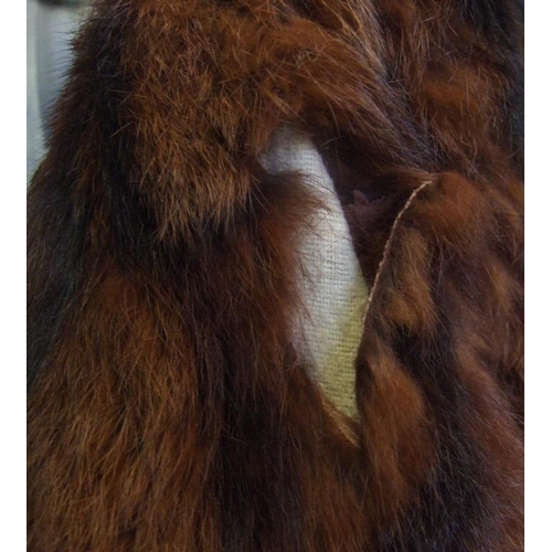 770 - Ladies Vintage Musquash Fur Coat, approx. size 16