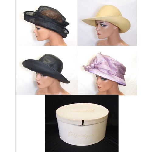 787 - Ladies Hats incl. Victoria Ann (4) (Selfridges Cardboard Hat Box)