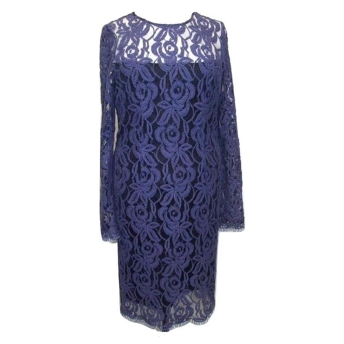 401 - Next Blue Lace Dress size 12, Per Una silver blouse size 12 & Next blouse size 14 (3)