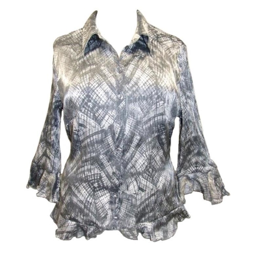 401 - Next Blue Lace Dress size 12, Per Una silver blouse size 12 & Next blouse size 14 (3)