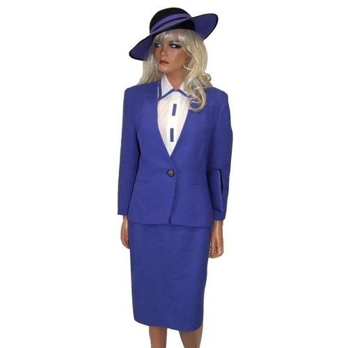 Royal blue 2024 skirt and jacket