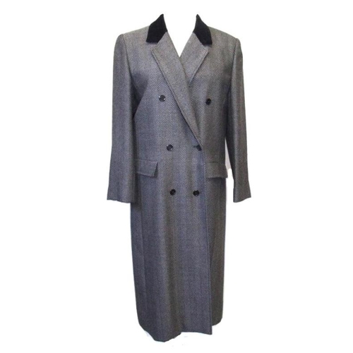 430 - Ladies Alexon Herringbone Tweed Wool Coat, labelled size 16