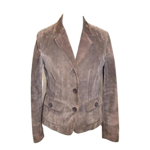 447 - Ladies Monsoon Brown Suede Jacket size 10, Ladies Onara Jeans White Jacket, approx. size 10/12, Next... 