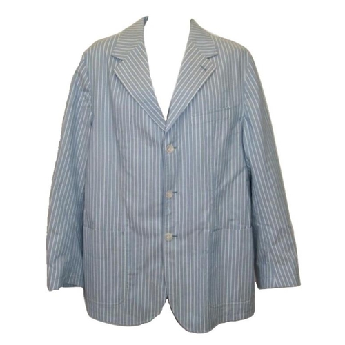 462 - Mens Arguments Collection Blue Striped Blazer size 56 & Double Blue Cricket Jumper (2)