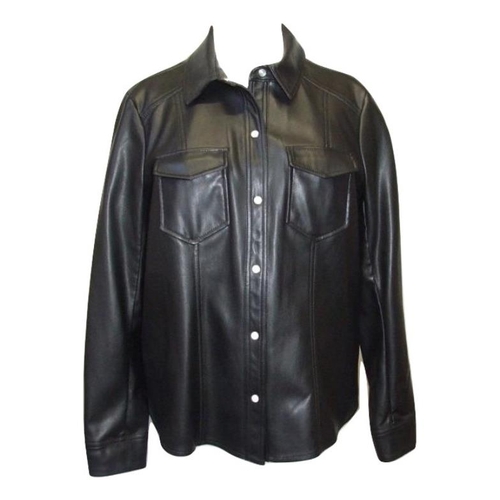 414 - Ladies M&S Limited Collection Black Leather Look Jacket/Top size 14 & Hammels Ladies Dark Blue Wool/... 