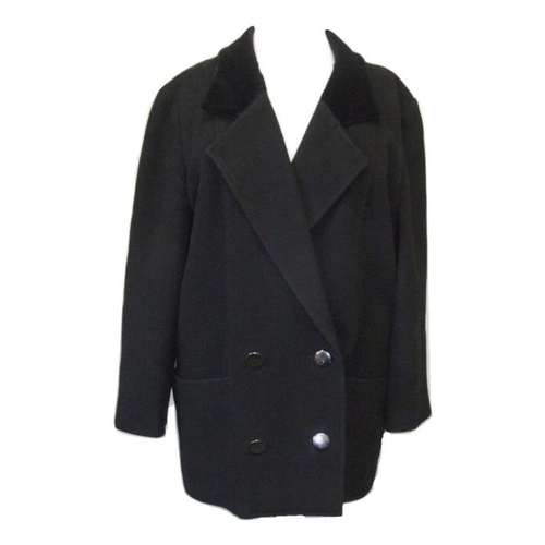 431 - Ladies House of Fraser Black Wool/Cashmere Jacket with velvet collar, size 12, Ladies M&S Collection... 