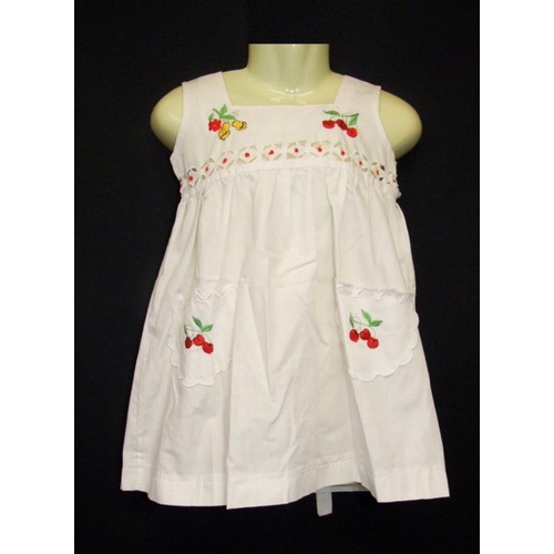 435 - Girls Vintage Dresses: 4 Laura Ashley all age 7 - 8 years, White Satin Confirmation Dress with blue ... 