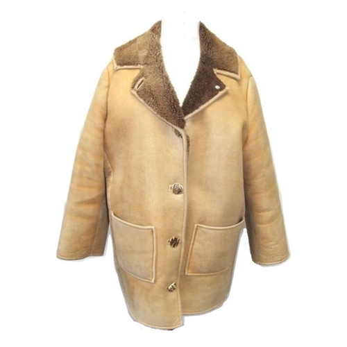 437 - Ladies Vintage Antartex Sheepskin Leather Jacket & Ladies In Extenso Faux Sheepskin Leather Coat, la... 