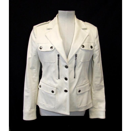 447 - Ladies Monsoon Brown Suede Jacket size 10, Ladies Onara Jeans White Jacket, approx. size 10/12, Next... 