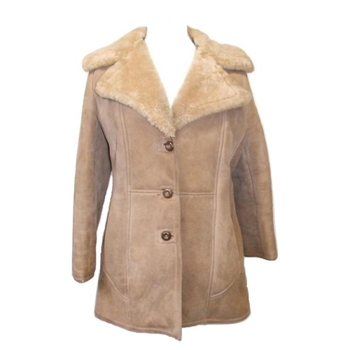 449 - Ladies Vintage French Coney Fur Jacket labelled size 16 & Ladies Vintage Sheepskin Leather Jacket, l... 