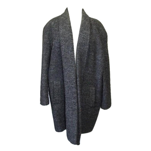 475 - Ladies Alexon Grey Boucle Wool Edge To Edge Jacket size 20 & Grey Wool Mix Coat with zip front size ... 