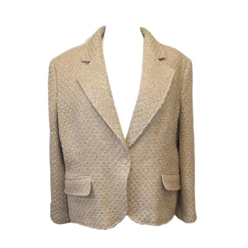 476 - Ladies Per Una Beige Wool Mix Jacket size 20 & Paul Costelloe Pink Wool Jacket size 20 (2)