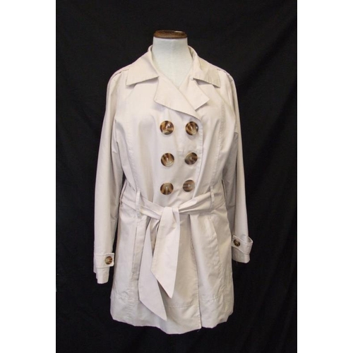 479 - Ladies Per Una Black Zip-Up Jacket size L & Lightweight Beige Mac approx. size 12/14 (2)