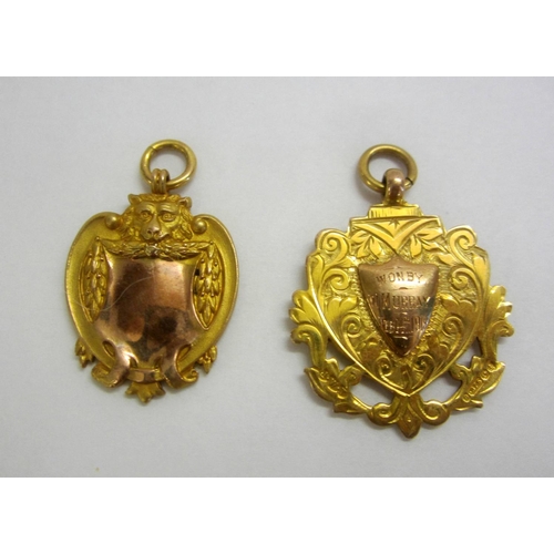 226 - 2 9ct Gold Fobs