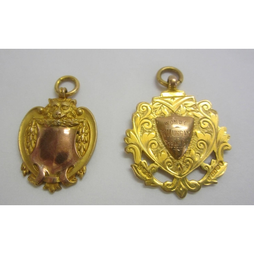 226 - 2 9ct Gold Fobs