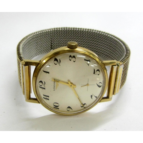 237 - Gents 1970s Longines 9ct Gold Watch with 17 jewel movement no. 14768496 stamped 490 Longines Swiss, ... 