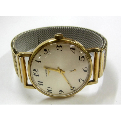 237 - Gents 1970s Longines 9ct Gold Watch with 17 jewel movement no. 14768496 stamped 490 Longines Swiss, ... 