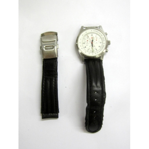 238 - Swiss Army Quartz Wristwatch with tachymetre base 1000 & stopwatch, stainless steel case with bubble... 