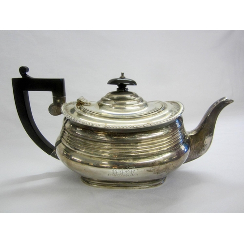 274 - Silver Georgian Style Teapot with gadroon mount, Birmingham 1928