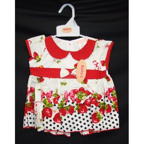 542 - Girls As New Clothing Age 3 - 6 Months: pink sleep suit, Disney Minnie Mouse T-Shirt, 5 dresses & 2 ... 