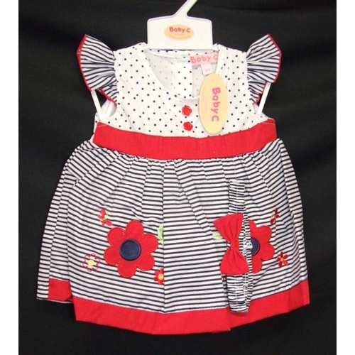 542 - Girls As New Clothing Age 3 - 6 Months: pink sleep suit, Disney Minnie Mouse T-Shirt, 5 dresses & 2 ... 