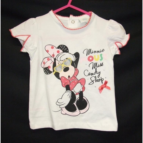 542 - Girls As New Clothing Age 3 - 6 Months: pink sleep suit, Disney Minnie Mouse T-Shirt, 5 dresses & 2 ... 