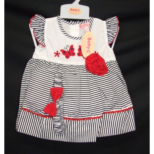 553 - As New Girls Clothing Age 6-9mths & 6-12mths: 6 Baby C dresses & Disney Minnie Mouse T shirt (7)