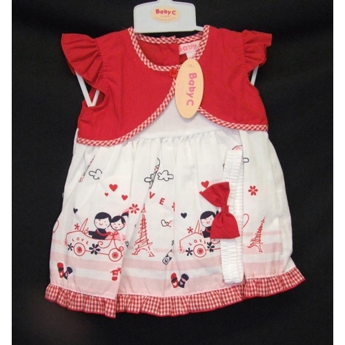 553 - As New Girls Clothing Age 6-9mths & 6-12mths: 6 Baby C dresses & Disney Minnie Mouse T shirt (7)