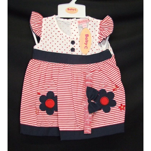 554 - As New Girls Clothing Age 6-9mths & 6-12mths: 7 Baby C dresses & Disney Minnie Mouse T shirt (8)