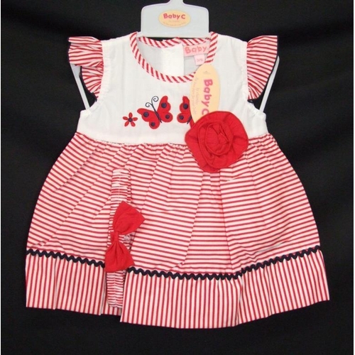 554 - As New Girls Clothing Age 6-9mths & 6-12mths: 7 Baby C dresses & Disney Minnie Mouse T shirt (8)