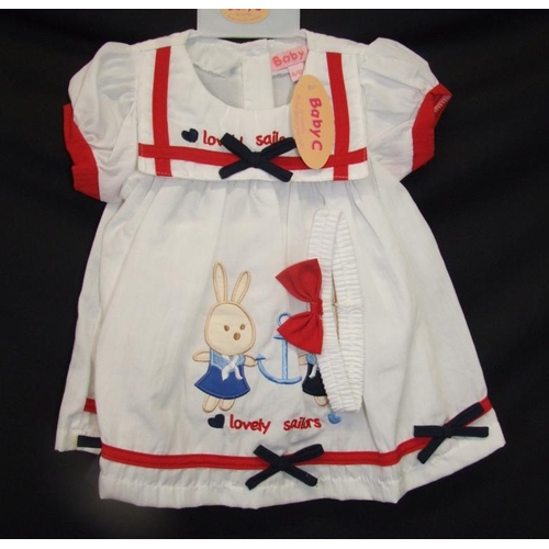 555 - As New Girls Clothing Age 6-9mths & 6-12mths: 5 Baby C dresses & Disney Minnie Mouse T shirt & Bambi... 