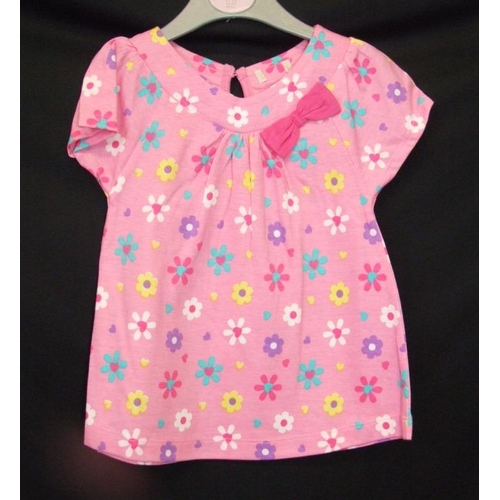 561 - As New Girls Clothing Age 9-12mths: Disney Minnie Mouse T-shirt, 2 pink sleep suits, 2 Bambini dress... 