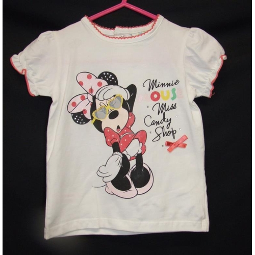 562 - As New Girls Clothing: Age 9-12mths pink sleep suit & Minnie Mouse T shirt, Age 12-18mths: 2 Baby C ... 