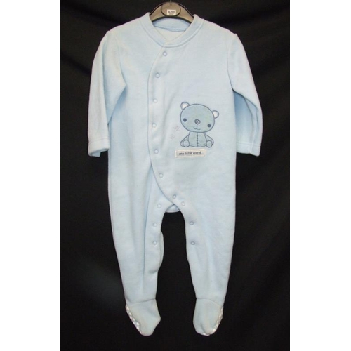 565 - As New Boys Clothing Age 9-12mths: Little Rebel khaki shirt, 2 My Little World blue sleep suits, Fag... 