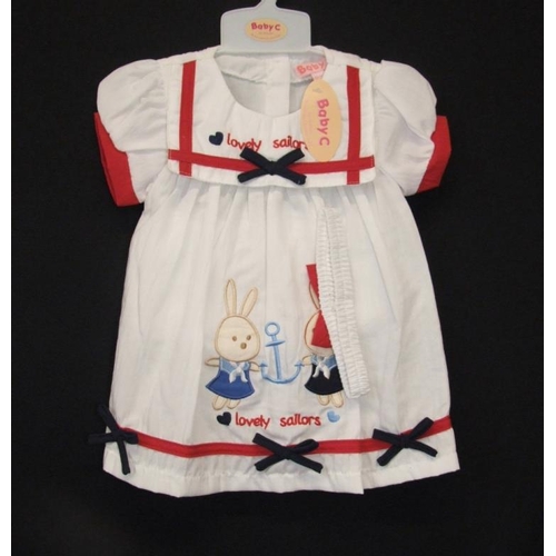 572 - As New Girls Clothing Age 12-18mths: 3 Baby C dresses, Bambini navy blue dress with star print, BFL ... 