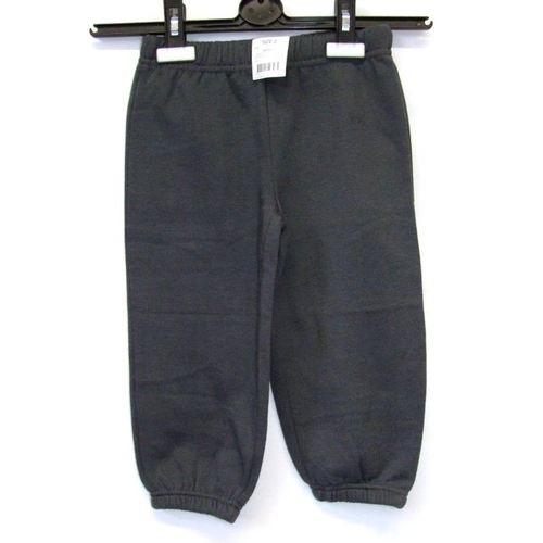 588 - As New Childrens Clothing Age 1-2 yrs: 2 pairs jogging bottoms grey & navy blue, black/beige T shirt... 