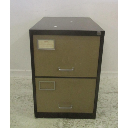 Metal 2 Drawer Brown/Cream Filing A13